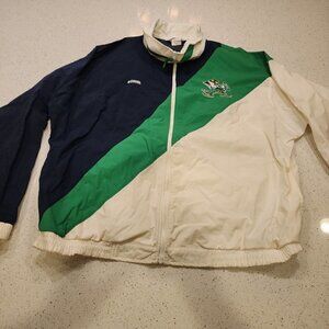 Vintage Columbia Notre Dame Fightin Irish Jacket Mens Large Color Block